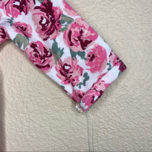 Nicole Miller Baby Girl Floral Footie 0-3M - Picture 4 of 5